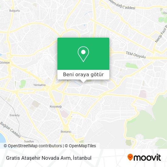 Gratis Ataşehir Novada Avm harita