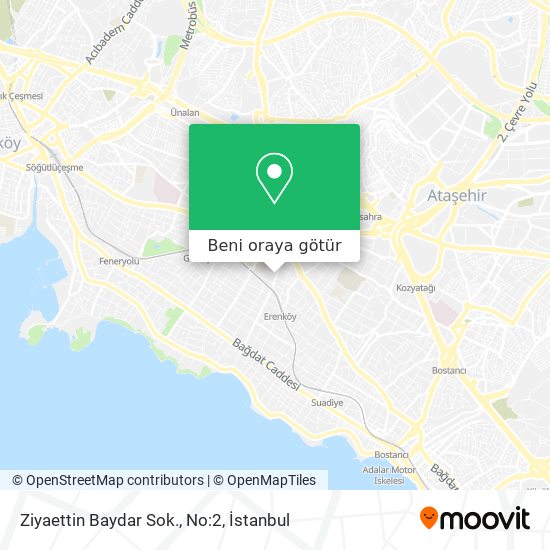 Ziyaettin Baydar Sok., No:2 harita