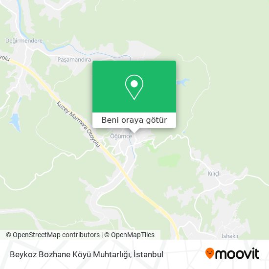 Beykoz Bozhane Köyü Muhtarlığı harita