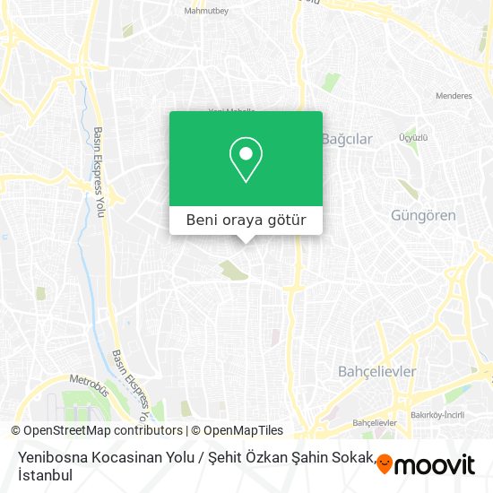 Yenibosna Kocasinan Yolu / Şehit Özkan Şahin Sokak harita