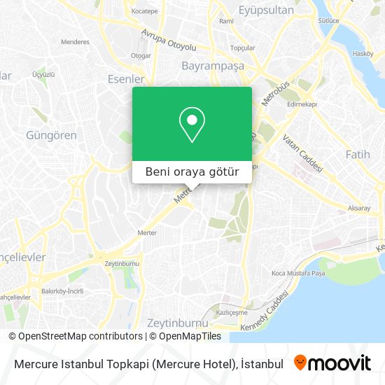 Mercure Istanbul Topkapi (Mercure Hotel) harita