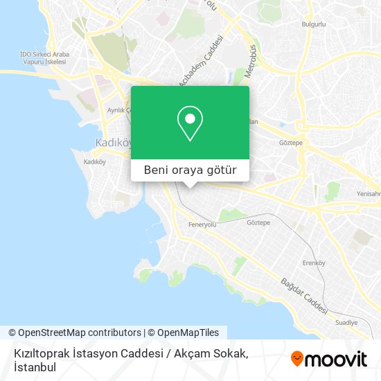Kızıltoprak İstasyon Caddesi / Akçam Sokak harita