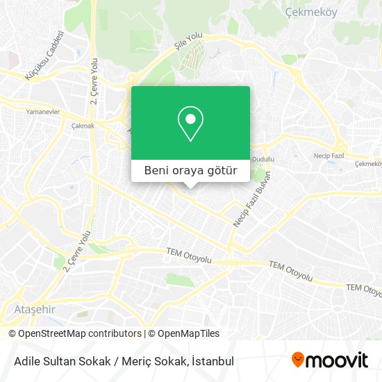 Adile Sultan Sokak / Meriç Sokak harita