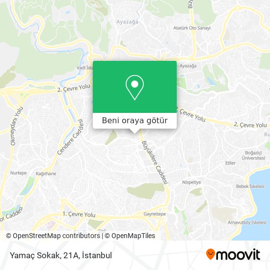 Yamaç Sokak, 21A harita