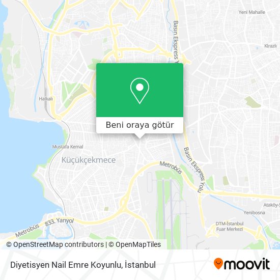 Diyetisyen Nail Emre Koyunlu harita