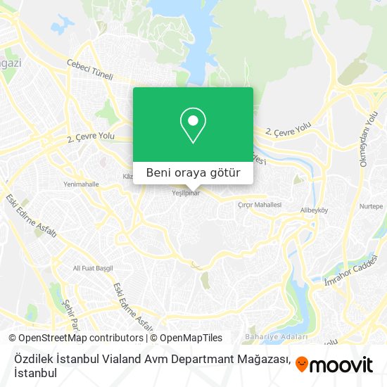 Özdilek İstanbul Vialand Avm Departmant Mağazası harita