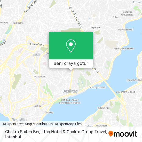 Chakra Suites Beşiktaş Hotel & Chakra Group Travel harita
