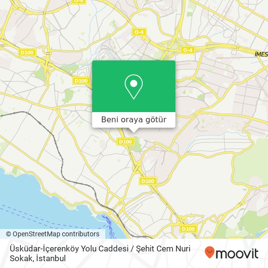 Üsküdar-İçerenköy Yolu Caddesi / Şehit Cem Nuri Sokak harita