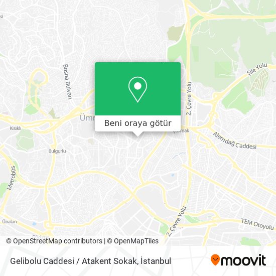 Gelibolu Caddesi / Atakent Sokak harita