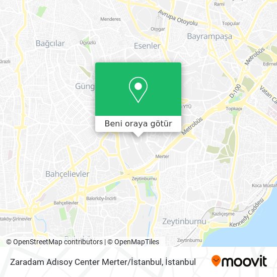 Zaradam Adısoy Center Merter / İstanbul harita