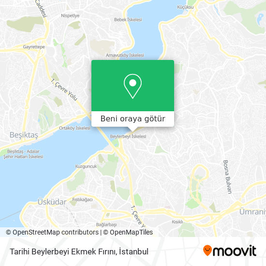 Tarihi Beylerbeyi Ekmek Fırını harita