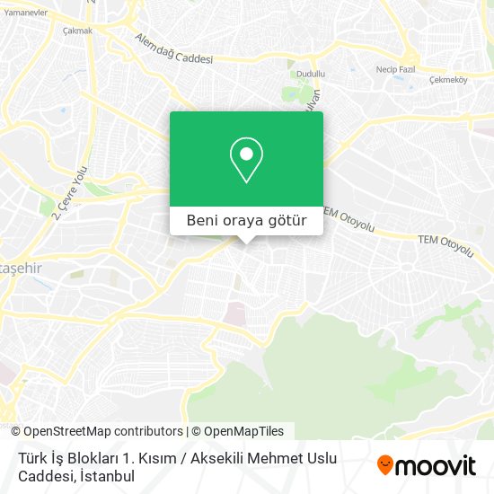 Türk İş Blokları 1. Kısım / Aksekili Mehmet Uslu Caddesi harita