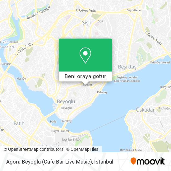 Agora Beyoğlu (Cafe Bar Live Music) harita