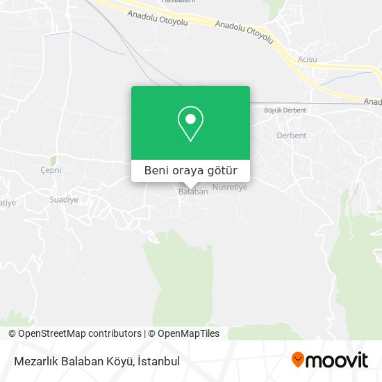 Mezarlık Balaban Köyü harita