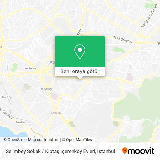 Selimbey Sokak / Kiptaş İçerenköy Evleri harita