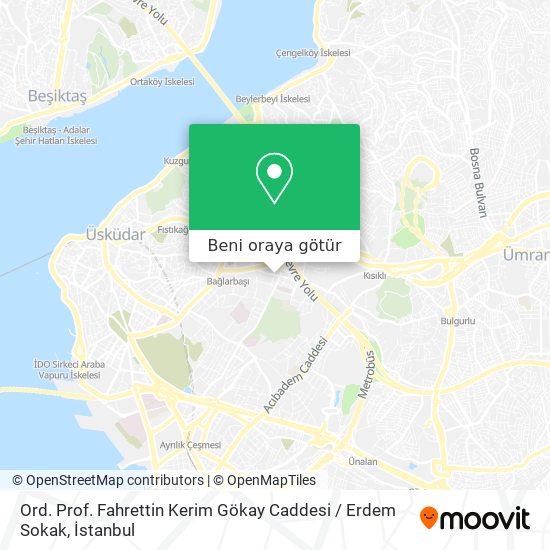Ord. Prof. Fahrettin Kerim Gökay Caddesi / Erdem Sokak harita