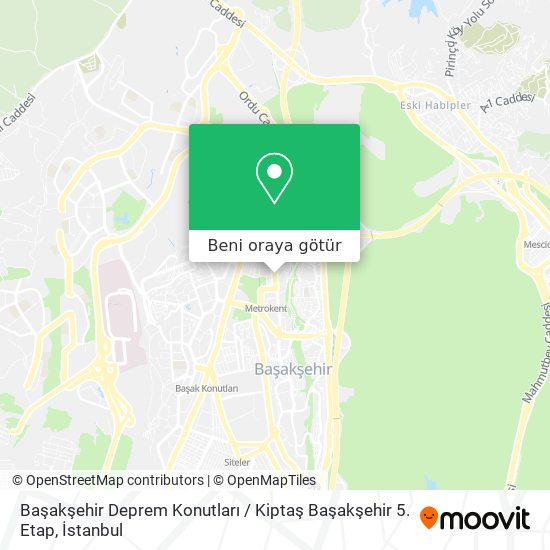 Başakşehir Deprem Konutları / Kiptaş Başakşehir 5. Etap harita