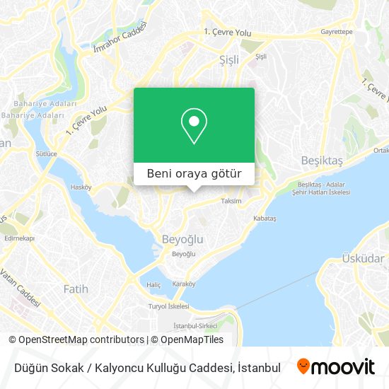 Düğün Sokak / Kalyoncu Kulluğu Caddesi harita