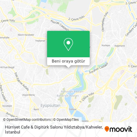 Hürriyet Cafe & Digitürk Salonu Yıldıztabya / Kahveler harita