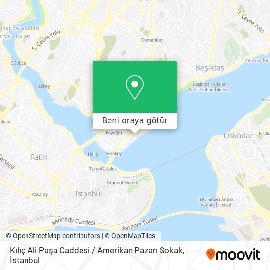 Kılıç Ali Paşa Caddesi / Amerikan Pazarı Sokak harita