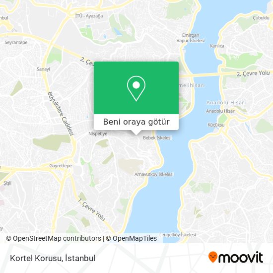 Kortel Korusu harita