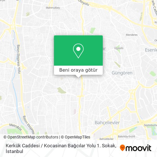 Kerkük Caddesi / Kocasinan Bağcılar Yolu 1. Sokak harita