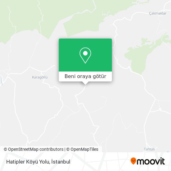 Hatipler Köyü Yolu harita