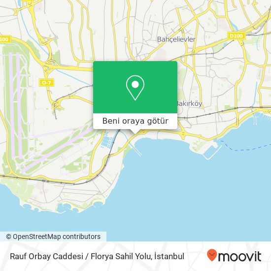 Rauf Orbay Caddesi / Florya Sahil Yolu harita