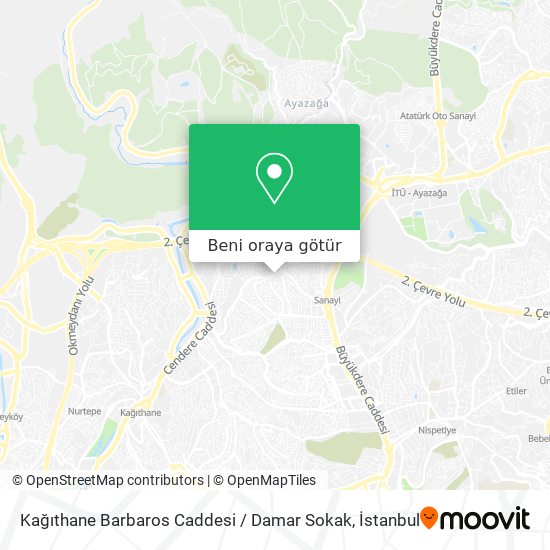 Kağıthane Barbaros Caddesi / Damar Sokak harita