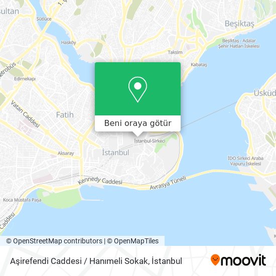 Aşirefendi Caddesi / Hanımeli Sokak harita