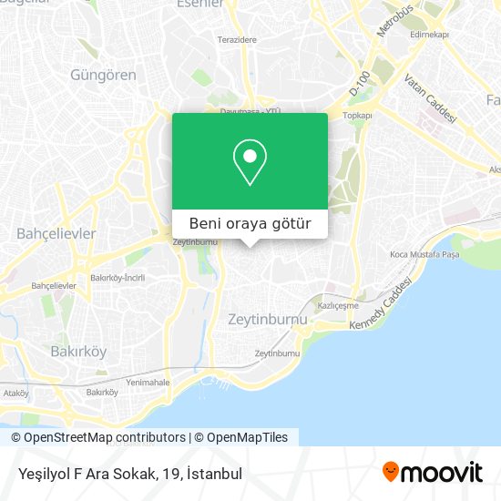 Yeşilyol F Ara Sokak, 19 harita