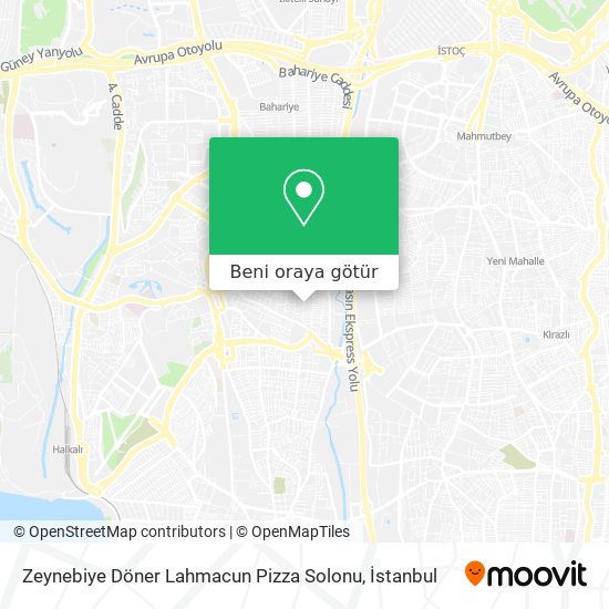 Zeynebiye Döner Lahmacun Pizza Solonu harita