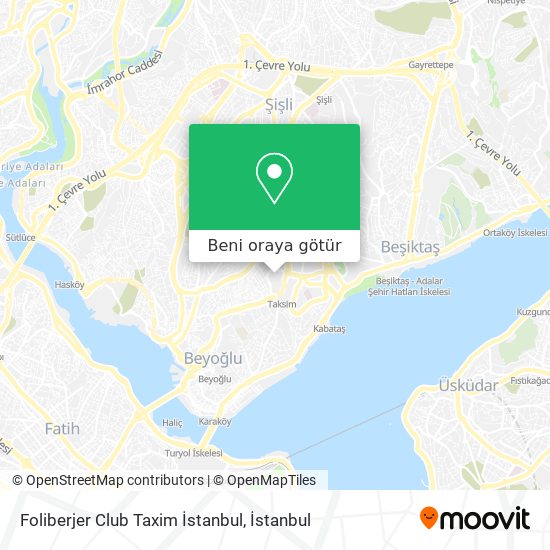 Foliberjer Club Taxim İstanbul harita
