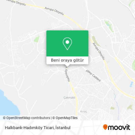 Halkbank-Hadımköy Ticari harita