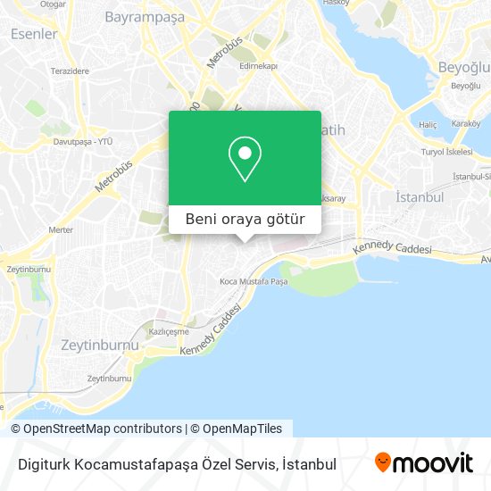 Digiturk Kocamustafapaşa Özel Servis harita
