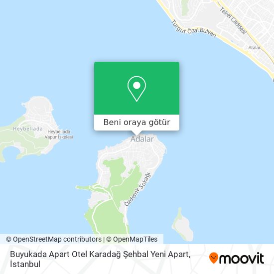 Buyukada Apart Otel Karadağ Şehbal Yeni Apart harita