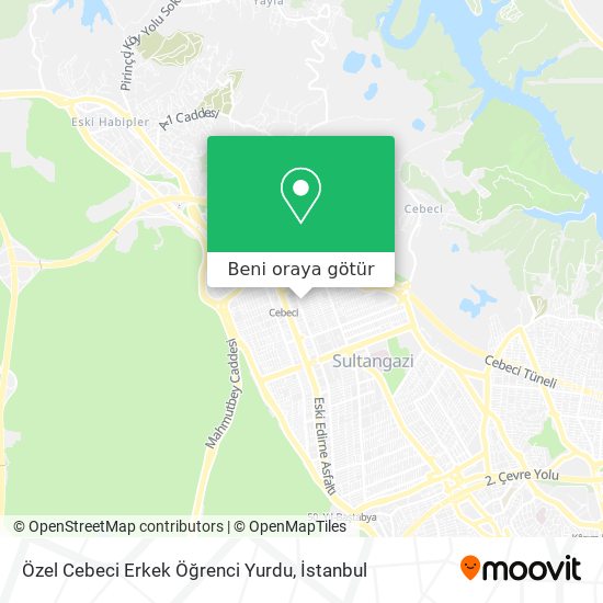 Özel Cebeci Erkek Öğrenci Yurdu harita