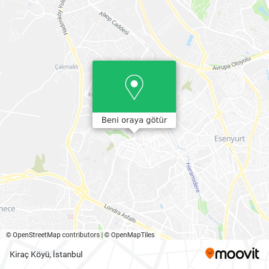 Kiraç Köyü harita