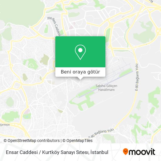 Ensar Caddesi / Kurtköy Sanayı Sıtesı harita
