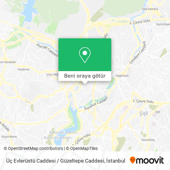 Üç Evlerüstü Caddesi / Güzeltepe Caddesi harita