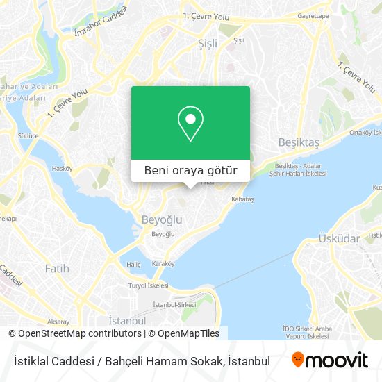 İstiklal Caddesi / Bahçeli Hamam Sokak harita