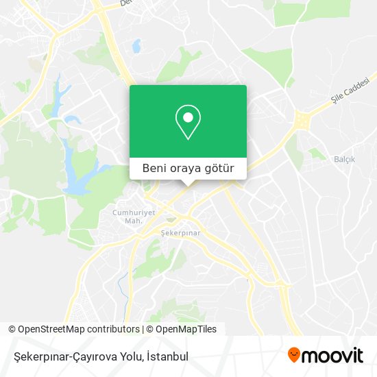 Şekerpınar-Çayırova Yolu harita
