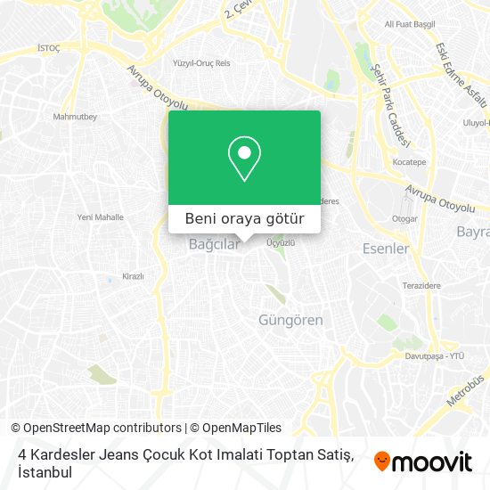 4 Kardesler Jeans Çocuk Kot Imalati Toptan Satiş harita