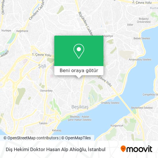 Diş Hekimi Doktor Hasan Alp Ahioğlu harita