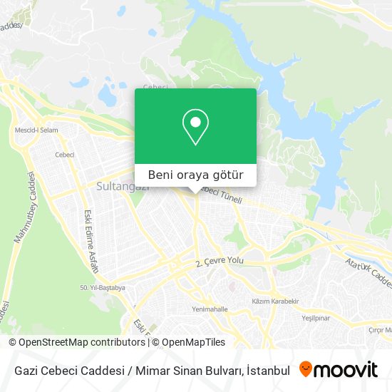 Gazi Cebeci Caddesi / Mimar Sinan Bulvarı harita