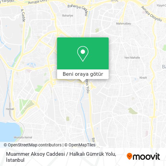 Muammer Aksoy Caddesi / Halkalı Gümrük Yolu harita