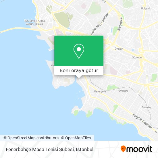 Fenerbahçe Masa Tenisi Şubesi harita