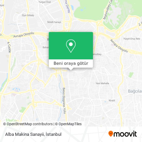 Alba Makina Sanayii harita