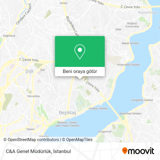 C&A Genel Müdürlük harita