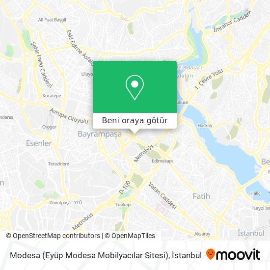 Modesa (Eyüp Modesa Mobilyacılar Sitesi) harita
